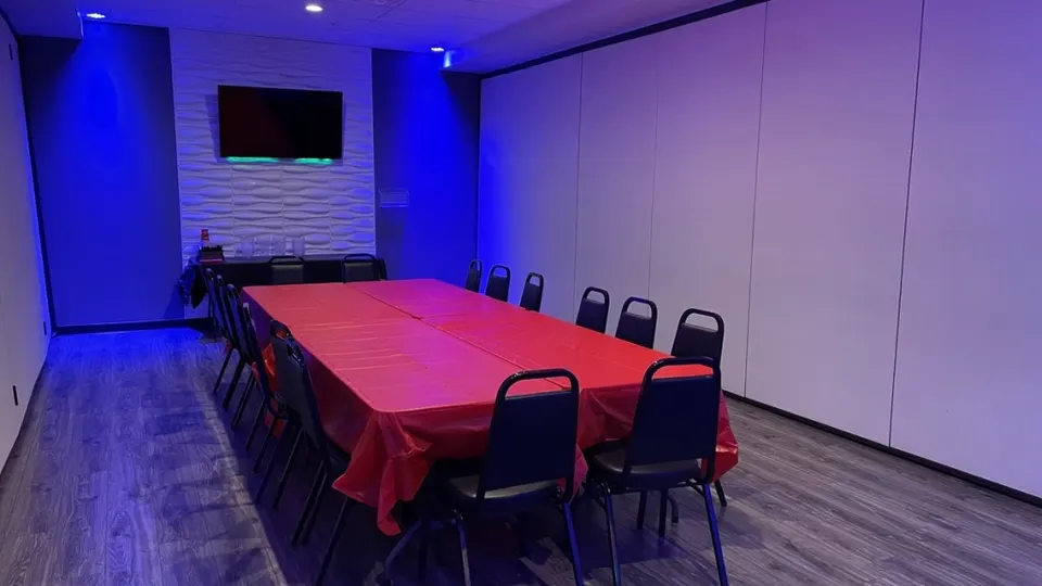 Private party room with seating
